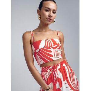 St MRLO Top 'Wave'  rood / wit