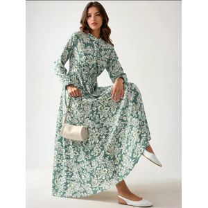 Hiccup Blousejurk  olijfgroen / smaragd / wit