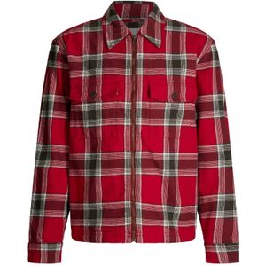 JOOP! Jeans Overhemd 'Hacket'  donkergrijs / rood / wit