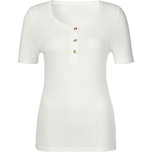 Lascana - T-shirt - Kleur - Zachte Viscose-Ribkwaliteit