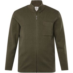 JP1880 Gebreid vest  donkergroen