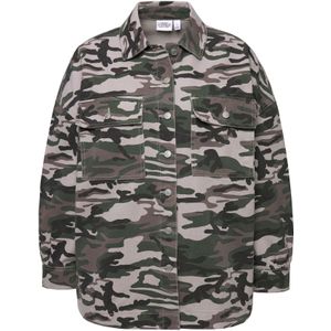 Studio Untold Blouse  beige / groen / kaki / zwart