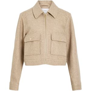 VILA - JANE JUICE - Tussenjas - Greige - Blouson