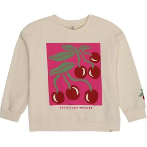 Only Mini Sweatshirt 'KMGartsy'  crème / kiwi / pink / kersrood