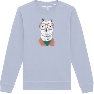 Watapparel Sweatshirt 'Lama'  blauw / lichtblauw / oranje / wit