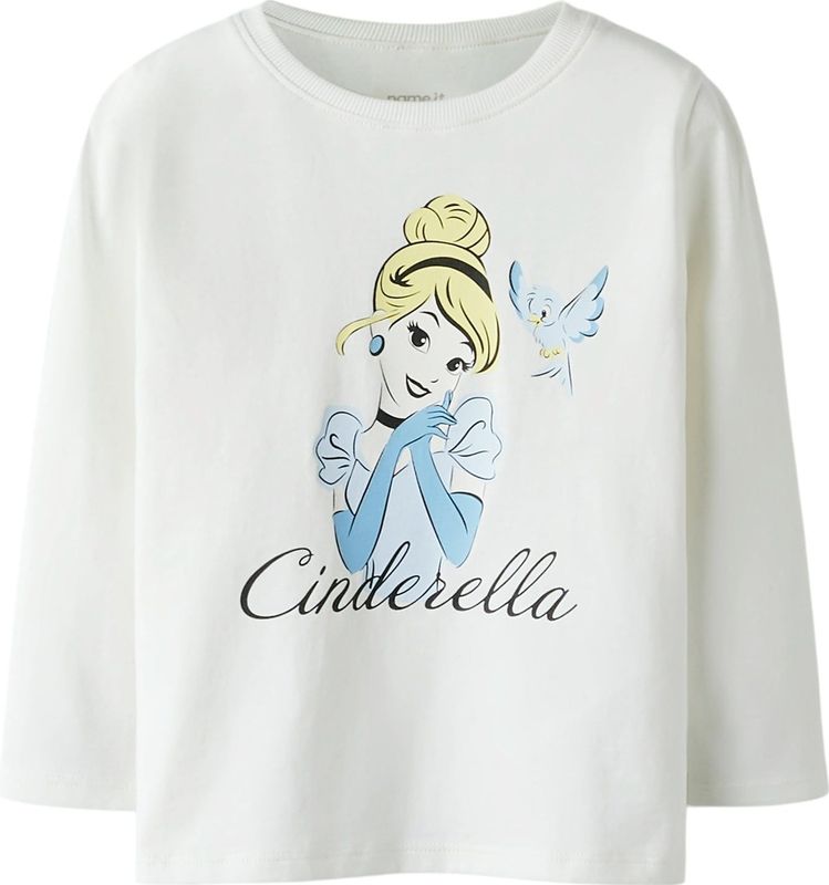 NAME IT Shirt 'NMFVEENA'  lichtblauw / lichtgeel / zwart / wit