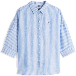TOMMY HILFIGER Blouse  lichtblauw / wit
