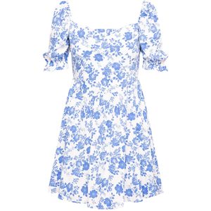 Laurella Jurk  blauw / wit