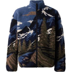 Only & Sons Fleece jas 'ONSJAMES'  navy / donkerblauw / donkergroen / zwart