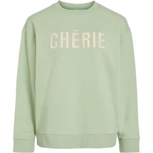 VILA Sweatshirt 'VITASSE'  crème / lichtgroen