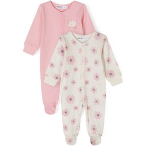 MINOTI Rompertje/body  pink / wit