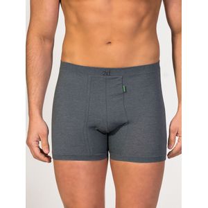 zd ZERO DEFECTS Boxershorts 'Helios fly front boxer'  donkergrijs