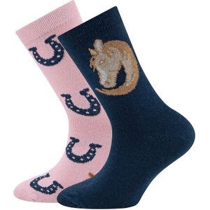 EWERS Sokken  navy / oranje / oudroze