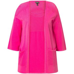 Ulla Popken Gebreid vest  pink