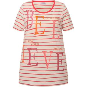 MIAMODA Shirt  zalm roze / pink / rood / wit