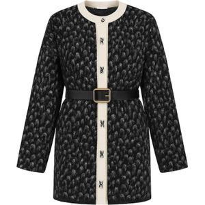 MODAMIHRAM Gebreid vest  zwart / wit