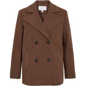 VILA Tussenmantel  chocoladebruin