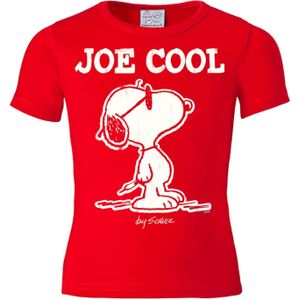 LOGOSHIRT Shirt 'Snoopy - Peanuts'  rood / wit