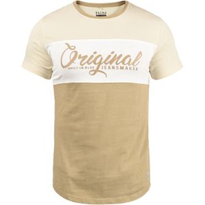 BLEND Shirt 'NERO'  beige gemêleerd / wit