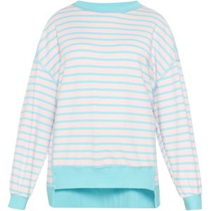 SANIKA Sweatshirt  turquoise / wit
