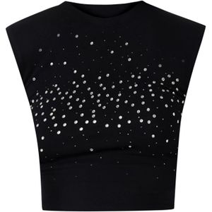 No Matter What Top  zwart / zilver
