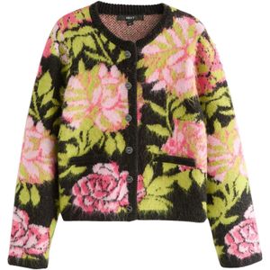 Next Gebreid vest  olijfgroen / rosa / lichtroze / zwart