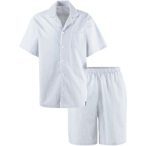 s.Oliver Pyjama kort  duifblauw / wit