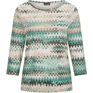 Goldner Shirt  bruin / mintgroen / zwart / wit