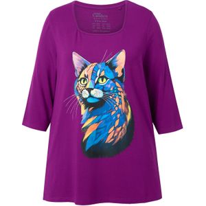 Ulla Popken Shirt  blauw / braam / oranje