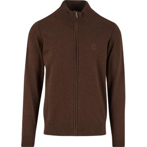 INDICODE JEANS Gebreid vest 'Tinos'  donkerbruin