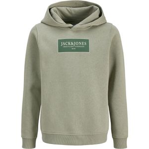 Jack & Jones Junior Sweatshirt 'JORGREENE'  olijfgroen / donkergroen / wit