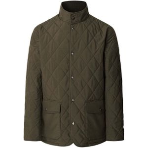 Hackett London - Gewatteerde Jas - Olijfgroen