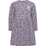 Hummel - Jurk - Kaki - Jersey - Lange Mouw - Bloemenprint