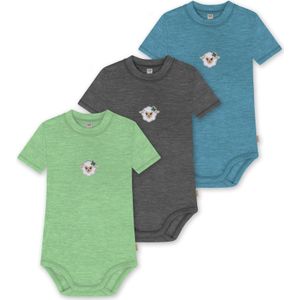 normani Rompertje/body 'Tihoi'  blauw / donkergrijs / groen / wit