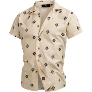 INDICODE JEANS Overhemd 'Cotta'  beige / grijs