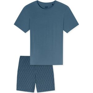 SCHIESSER Pyjama kort  blauw