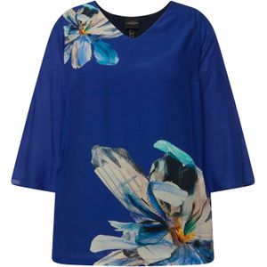 Ulla Popken Oversized shirt  blauw / gemengde kleuren