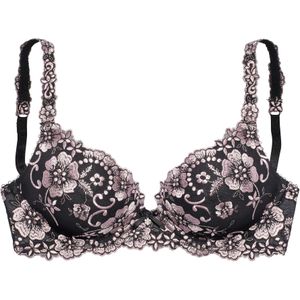 LASCANA - BH - Oudroze - Full Cup - Push-up - Met Beugel - Bloemenprint