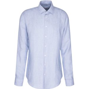 Overhemd - Effen - Linnen - Lange Mouw - Regular Fit