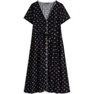 Tommy Jeans Jurk  zwart / wit