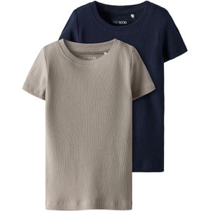 TWO SOON Shirt  navy / grijs