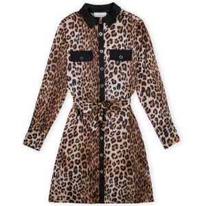 Lola Casademunt Blousejurk  beige / bruin / zwart