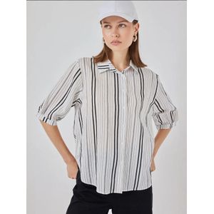 Bigdart Blouse  beige / zwart