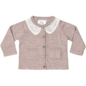 Stellou & Friends Gebreid vest  beige / wit
