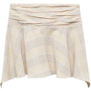 MANGO Rok 'Montal'  beige / bruin / wit