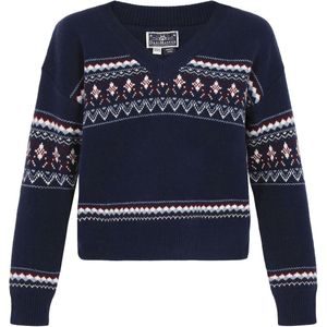 DreiMaster Maritim Trui  lichtblauw / donkerblauw / kersrood / wit