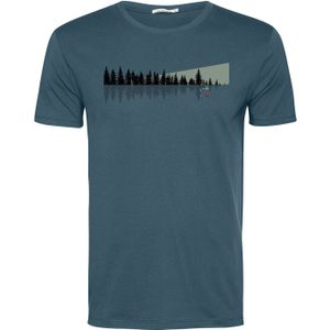 GREENBOMB Shirt 'Nature Ice Fishing'  petrol / zwart