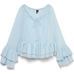 Vmcamille - Top - V-Hals - Lange Mouwen - Loose Fit - Ruches