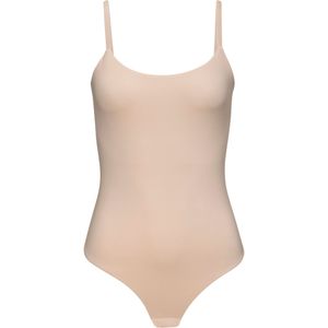 Lascana - Stringbody - Beige - Elastische Microvezel - Mouwloos
