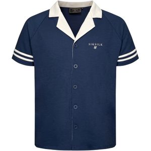 SikSilk Overhemd  navy / wit